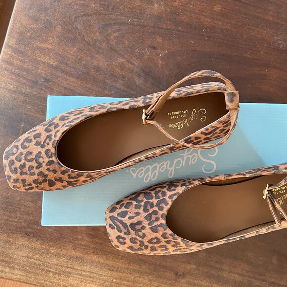 Seychelles® Leopard Flats, Leather, Size 8, Like New - Picture 2 of 14